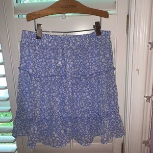 Blue floral skirt